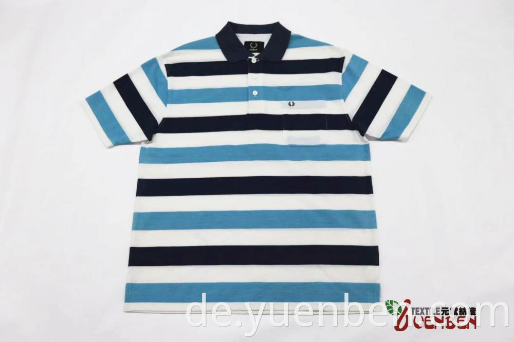 60%Cotton 40%Poly YD Jacquard Stripe Short Sleeve